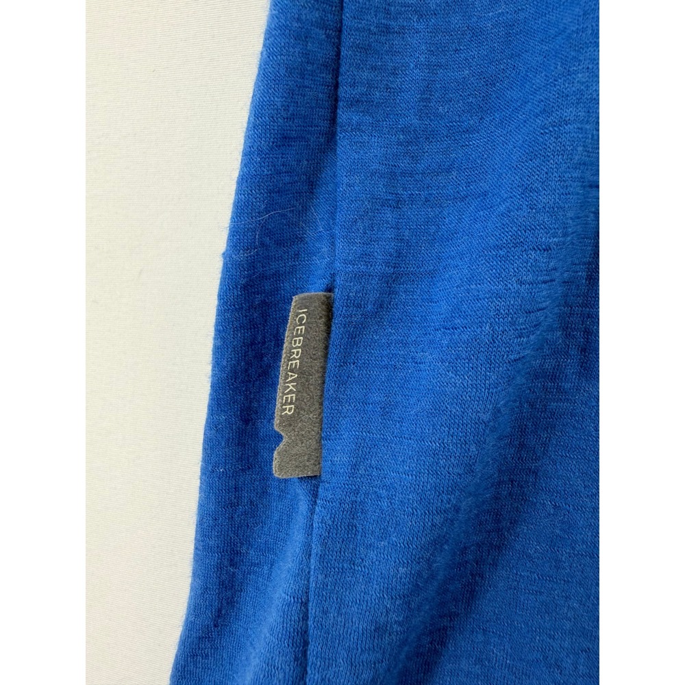 Icebreaker Mens Merino Wool Graphic T-Shirt Blue Fish Print Short Sleeve L - Picture 4 of 10